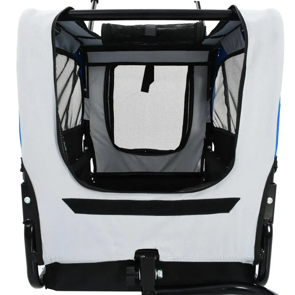(image for) [EU] Pet Bike Trailer 91763 Dog Carrier for Dogs and Pets with Durable Frame Breathable Protective Net Pet Cart with 360° Rotation Wheel Design
