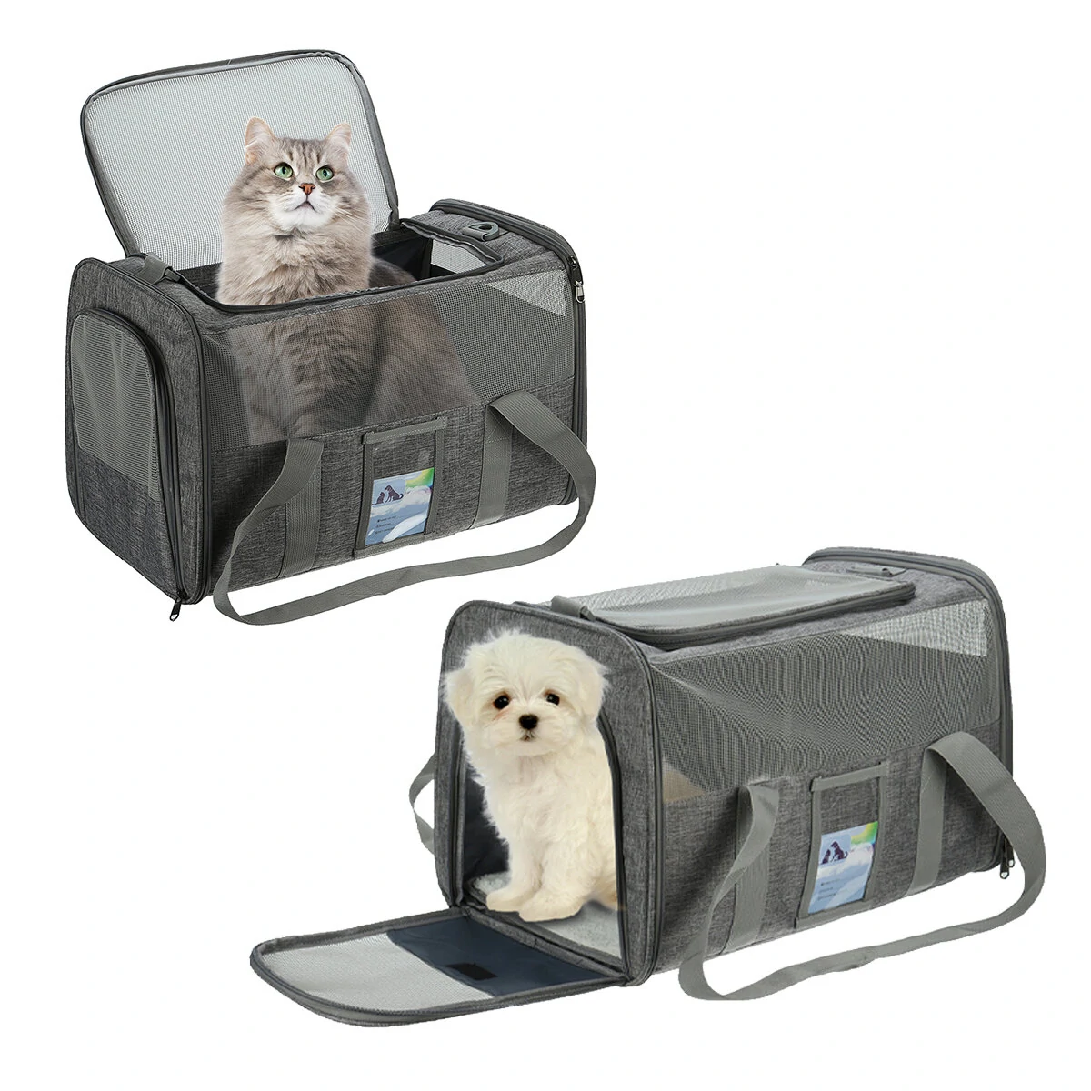 (image for) Pet Carrier Airline Approved, Soft-Sided Cat Carriers for Medium Cats Small Cats, Softy Dog Carriers for Small Dogs Medium Dogs